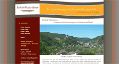 Desktop Screenshot of cochem-ferienwohnungen.de