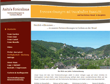 Tablet Screenshot of cochem-ferienwohnungen.de